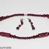Conjunto Colar + Brincos Bordô