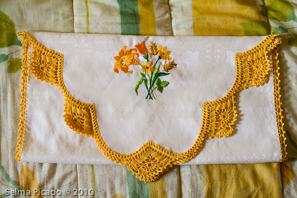 Naperon com a barra em crochet